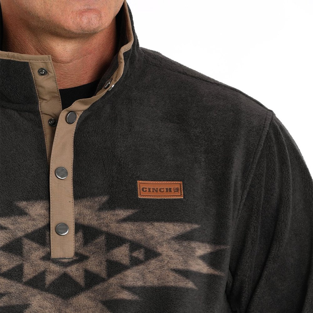 Cinch Mens Charcoal Fleece Pullover