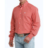 Cinch Mens Classic Fit Button-Down Western Shirt Red - MTW1106095-RED