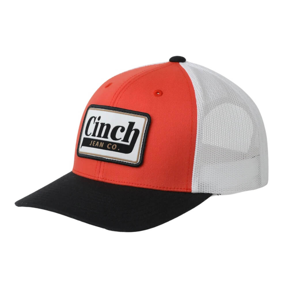 Cinch Mens Colorblock Trucker Cap Red - MCC0660656-RED