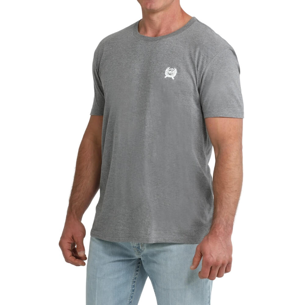 Cinch Mens Cowboy Country Graphic T-Shirt Grey - MTT1690726-GRY