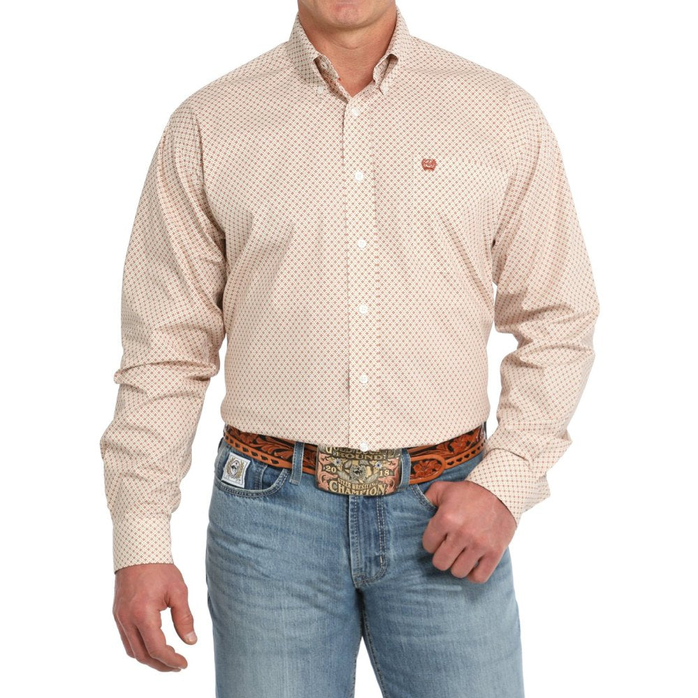 Cinch Mens Cream Western Shirt