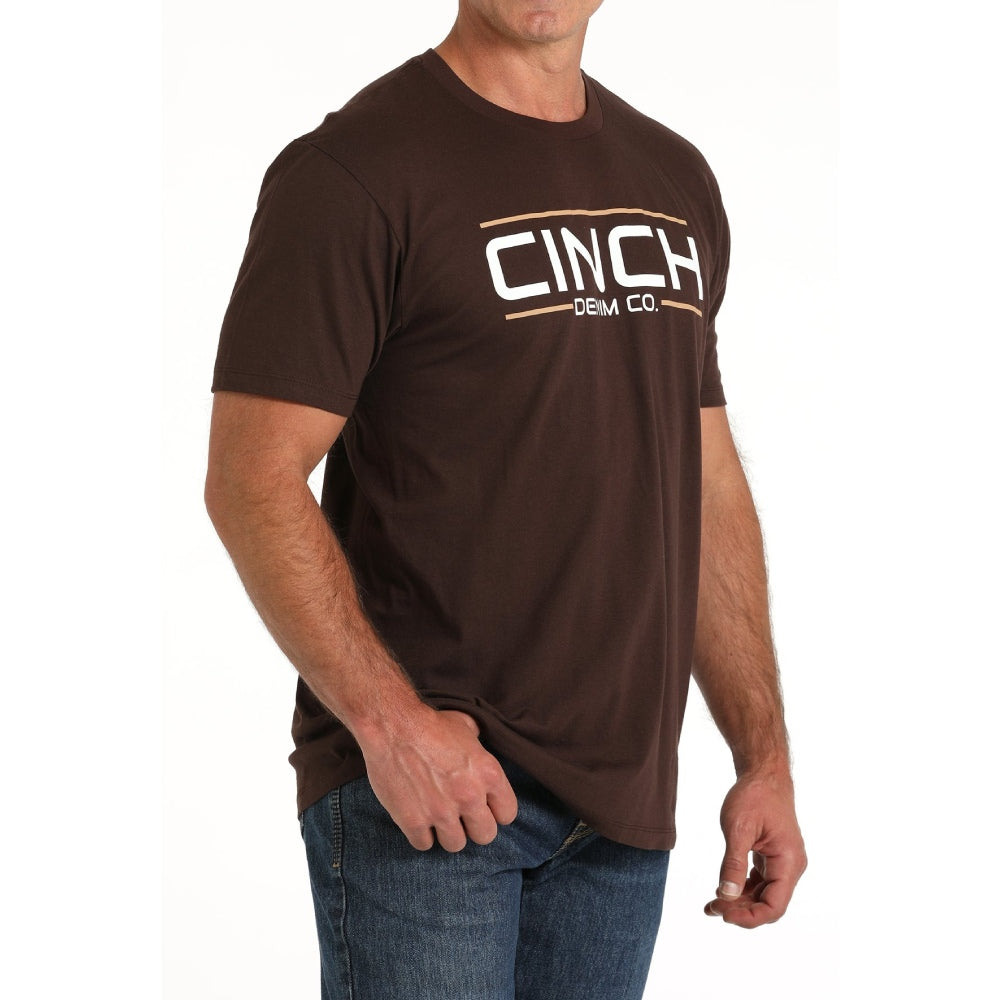 Cinch Mens Denim Co. Brown T-Shirt