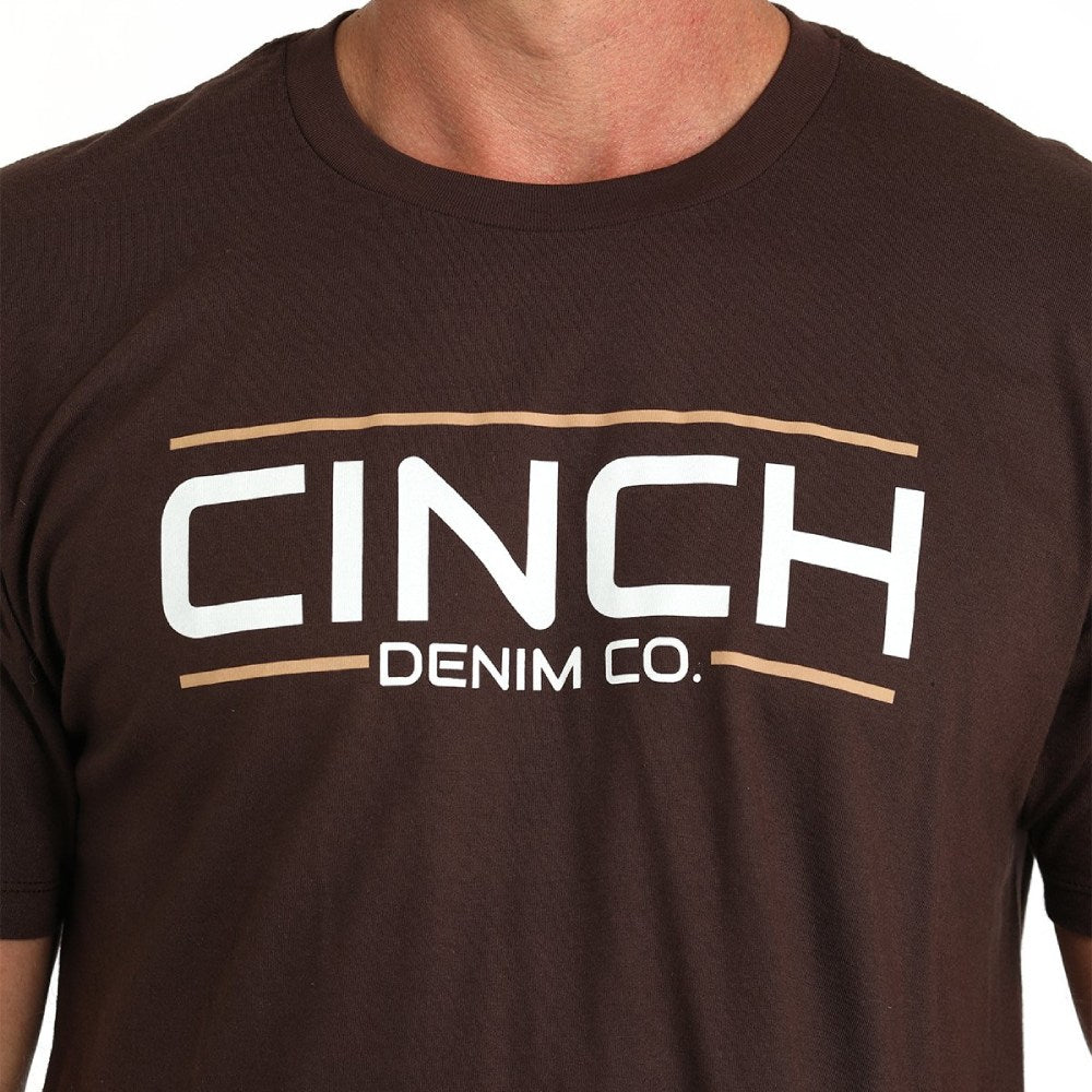 Cinch Mens Denim Co. Brown T-Shirt