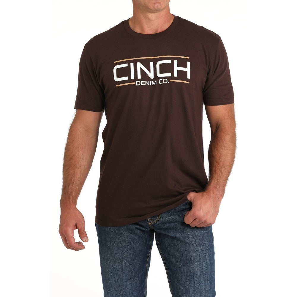 Cinch Mens Denim Co. Brown T-Shirt