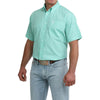 Cinch Mens Diamond Print Shirt Turquoise - MTW1111529-TUR