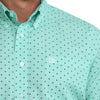 Cinch Mens Diamond Print Shirt Turquoise - MTW1111529-TUR