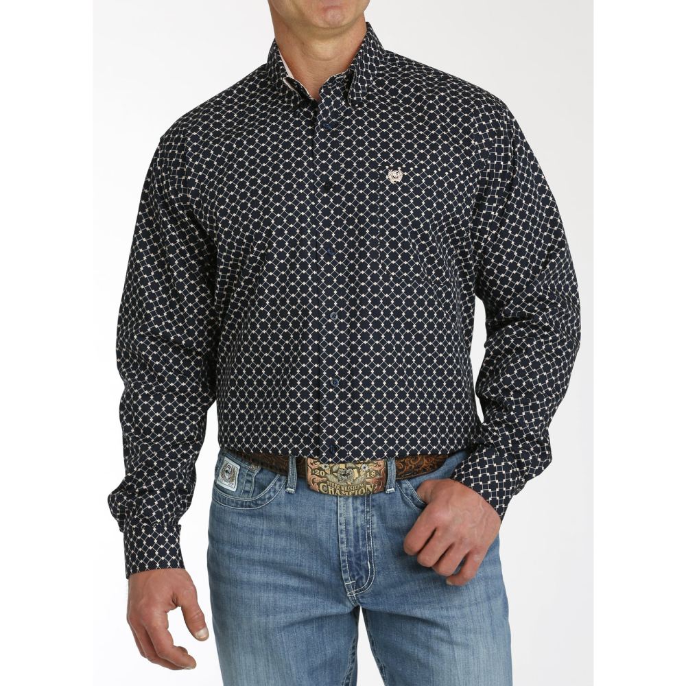 Cinch Mens Diamond Print Western Shirt 