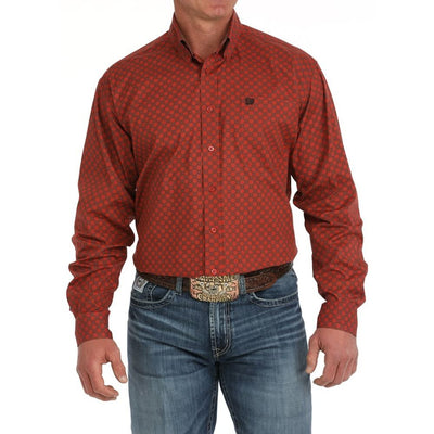 Cinch Mens Diamond Print Western Shirt