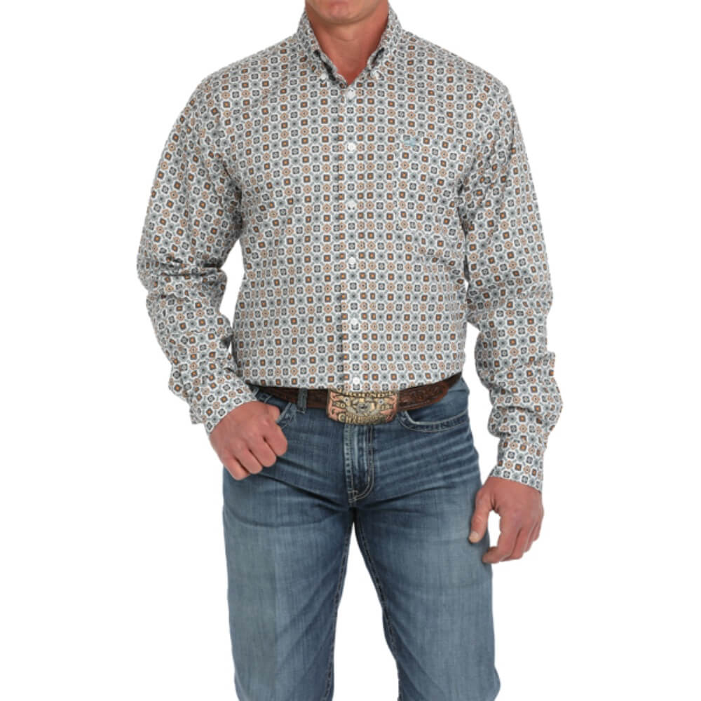 Cinch Mens Floral Medallion Print Shirt