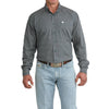 Cinch Mens Geo Print Classic Fit Western Shirt Teal - MTW1106104-TEA