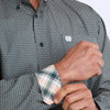 Cinch Mens Geo Print Classic Fit Western Shirt Teal - MTW1106104-TEA