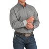 Cinch Mens Geometric Print Gray Shirt