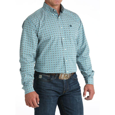 Cinch Mens Geometric Print Shirt