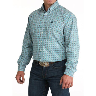 Cinch Mens Geometric Print Shirt