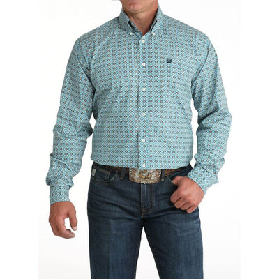 Cinch Mens Geometric Print Shirt