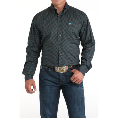 Cinch Mens Geometric Print Shirt