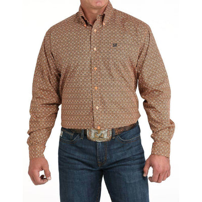 Cinch Mens Geometric Print Shirt