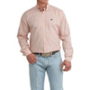 Cinch Mens Geometric Print Shirt Coral - MTW1106105-COR