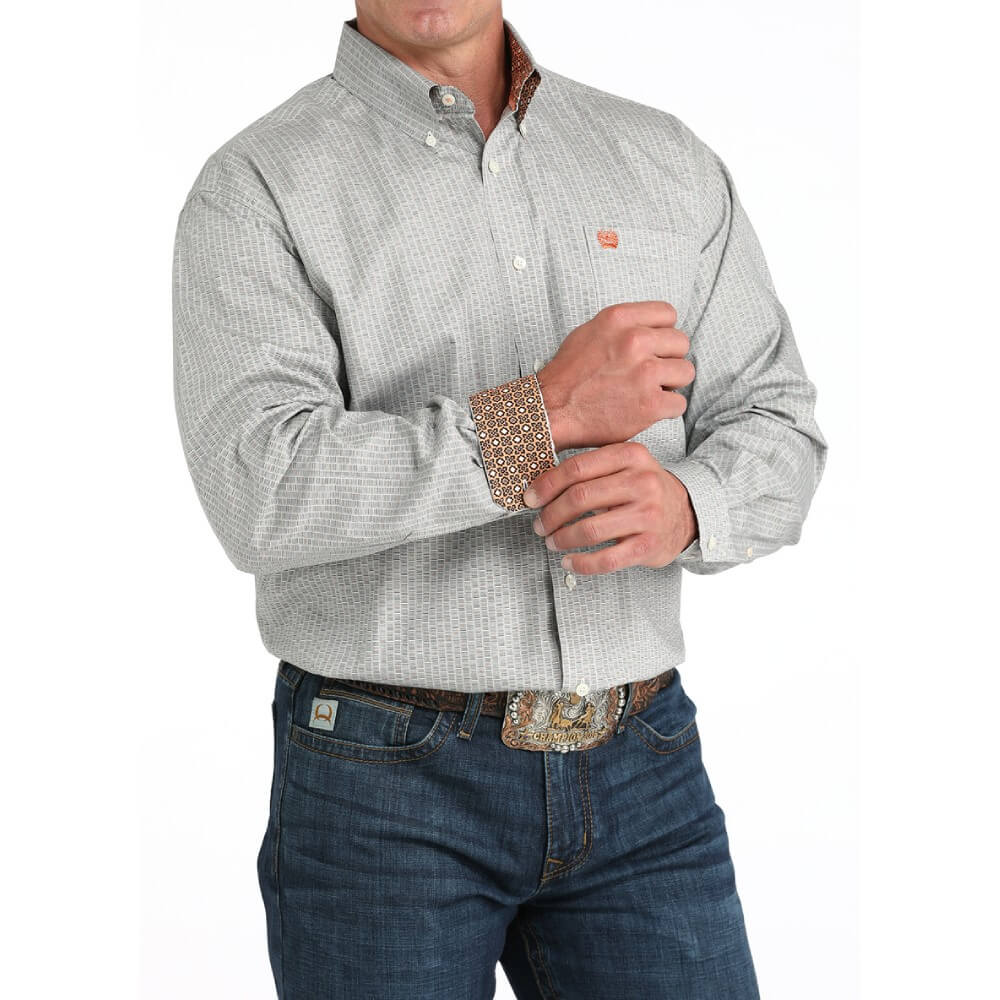 Cinch Mens Geometric Print Shirt