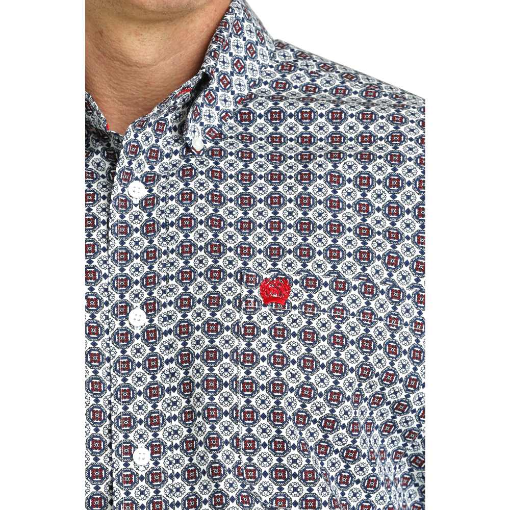 Cinch Mens Geometric Print Shirt