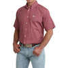 Cinch Mens Geometric Print Shirt Pink - MTW1111523-PNK