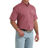 Cinch Mens Geometric Print Shirt Pink - MTW1111523-PNK