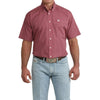 Cinch Mens Geometric Print Shirt Pink - MTW1111523-PNK