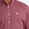Cinch Mens Geometric Print Shirt Pink - MTW1111523-PNK
