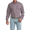 Cinch Mens Geometric Print Shirt Purple - MTW1106108-PUR