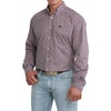 Cinch Mens Geometric Print Shirt Purple - MTW1106108-PUR