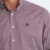 Cinch Mens Geometric Print Shirt Purple - MTW1106108-PUR