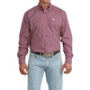 Cinch Mens Geometric Print Shirt Purple - MTW1106110-PUR