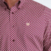 Cinch Mens Geometric Print Shirt Purple - MTW1106110-PUR