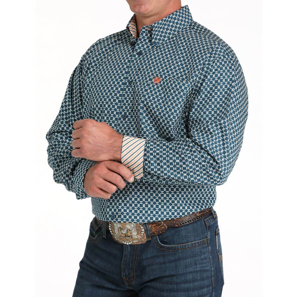 Cinch Mens Geometric Print Shirt