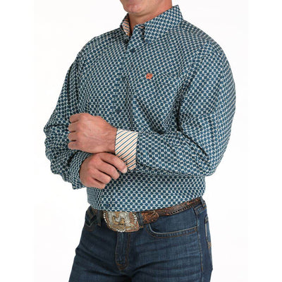 Cinch Mens Geometric Print Shirt