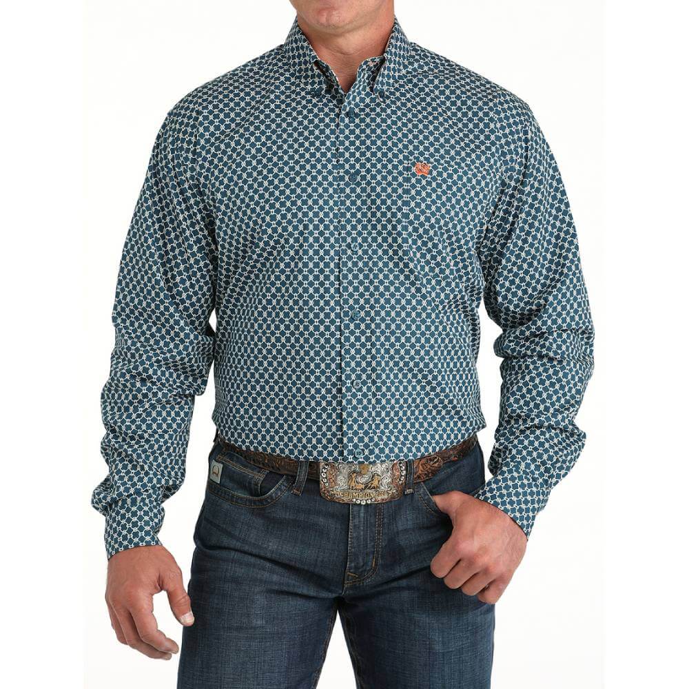 Cinch Mens Geometric Print Shirt