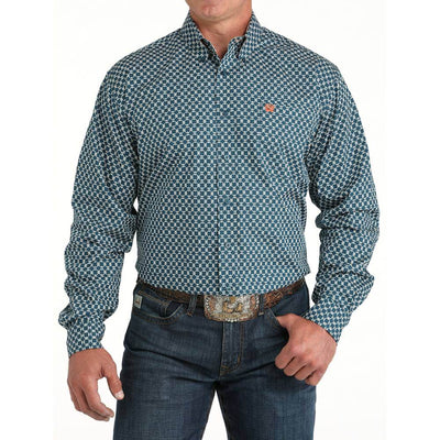 Cinch Mens Geometric Print Shirt