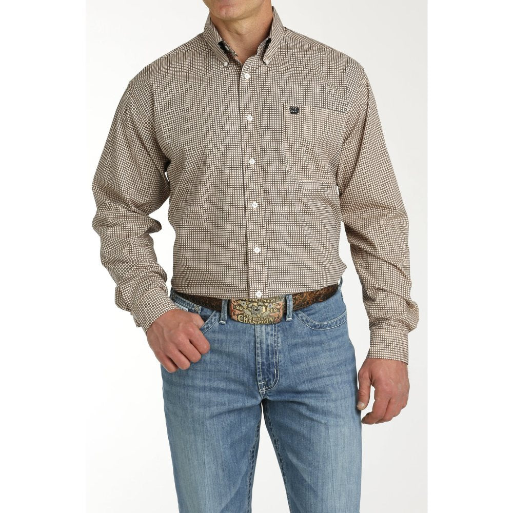 Cinch Mens Geometric Print Western Shirt