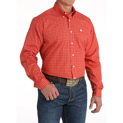 Cinch Mens Geometric Print Western Shirt