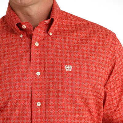 Cinch Mens Geometric Print Western Shirt