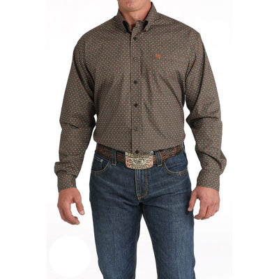 Cinch Mens Geometric Print Western Shirt