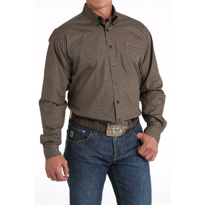 Cinch Mens Geometric Print Western Shirt