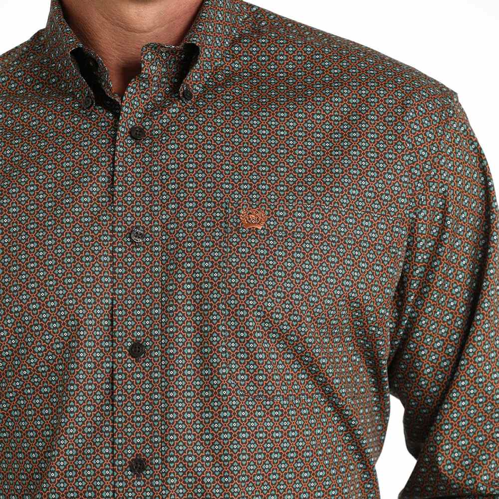 Cinch Mens Geometric Print Western Shirt