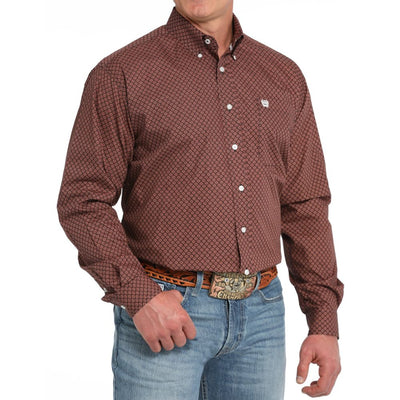 Cinch Mens Geometric Print Western Shirt