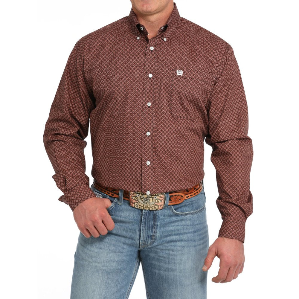 Cinch Mens Geometric Print Western Shirt