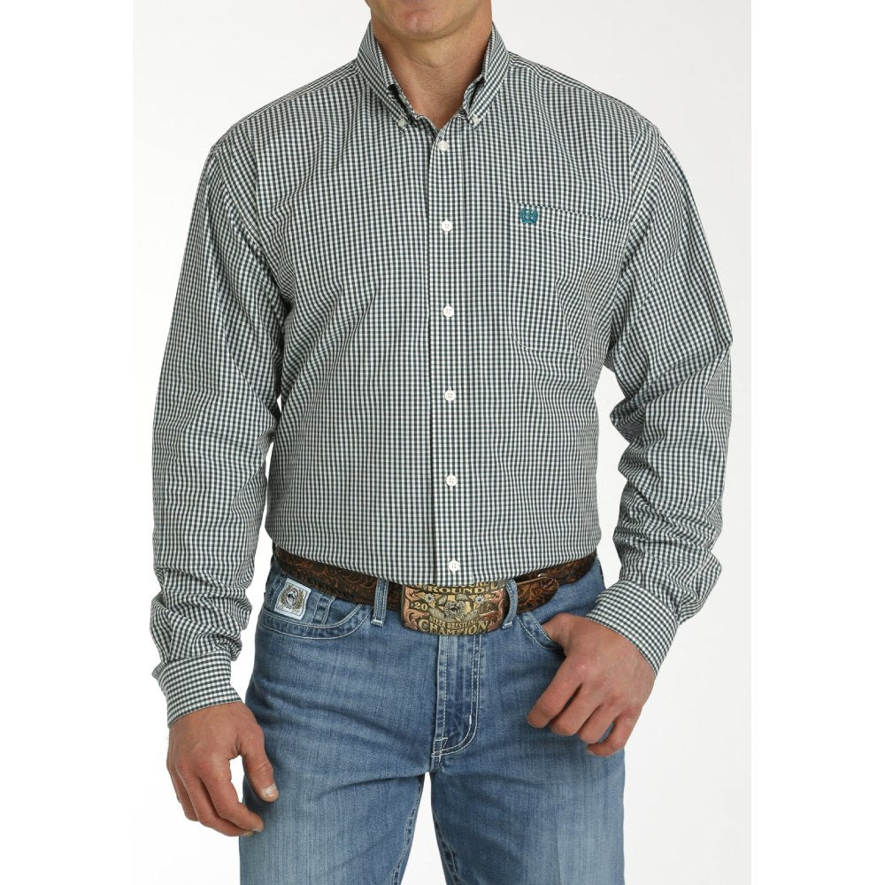 Cinch Mens Gingham Print Western Shirt