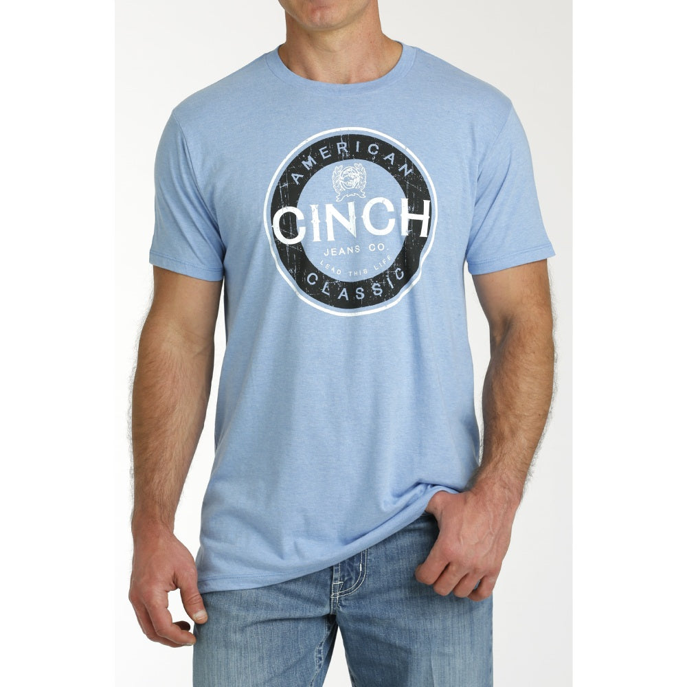 Cinch Mens Graphic Light Blue T-Shirt