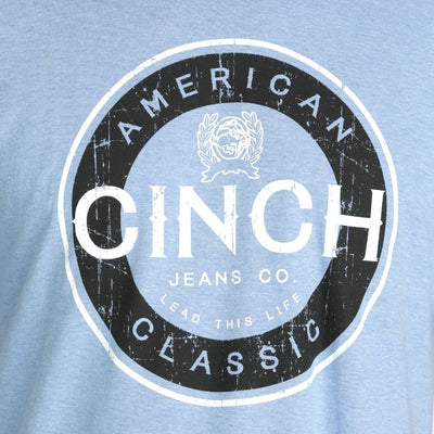 Cinch Mens Graphic Light Blue T-Shirt