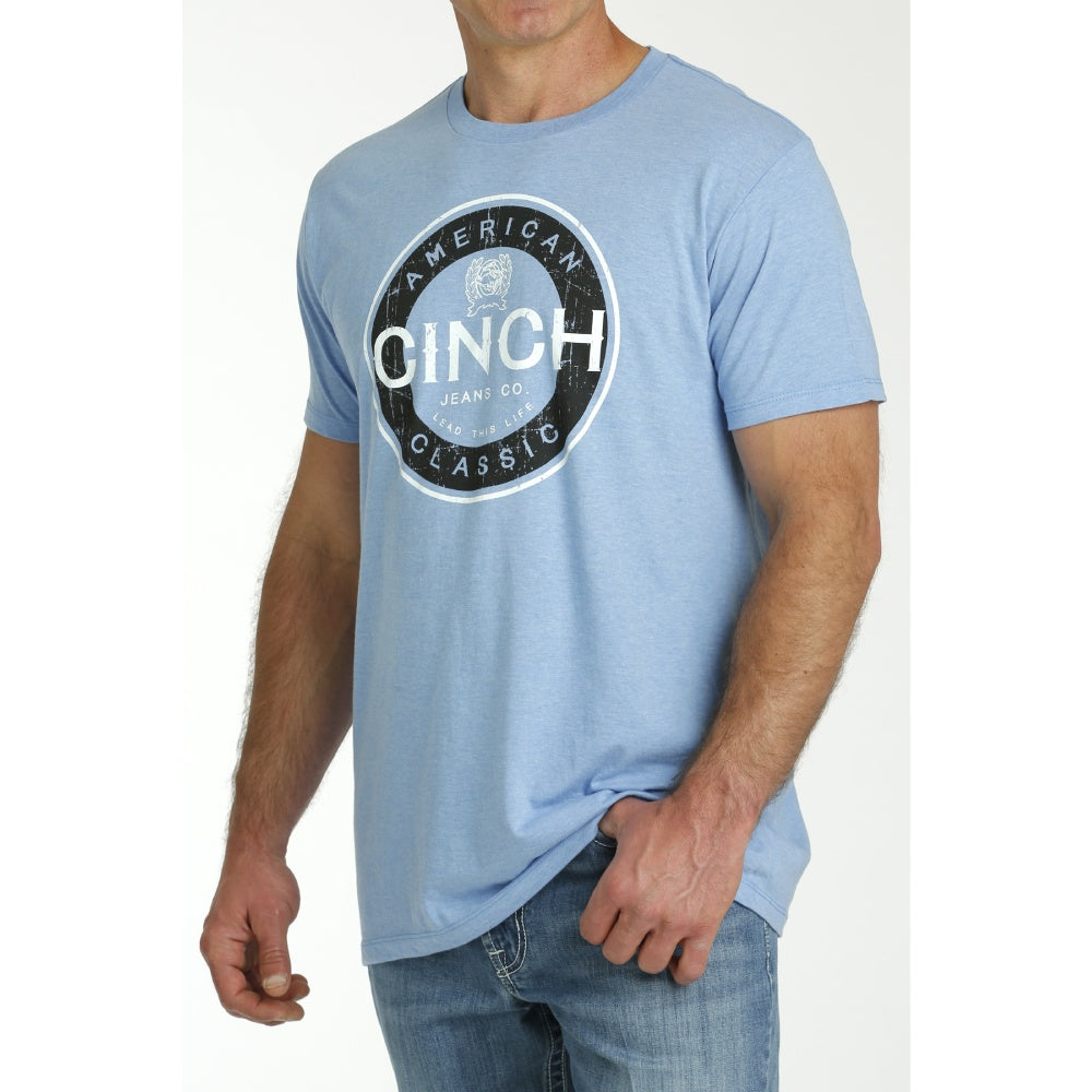 Cinch Mens Graphic Light Blue T-Shirt