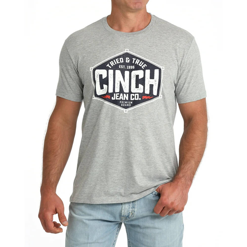 Cinch Mens Graphic T-Shirt Gray - MTT1690725-GRY